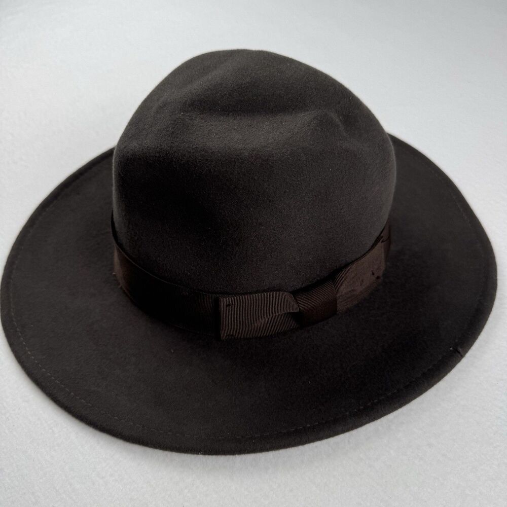 Indiana Jones 100% Wool Fedora Outback Hat Brown Medium Vintage